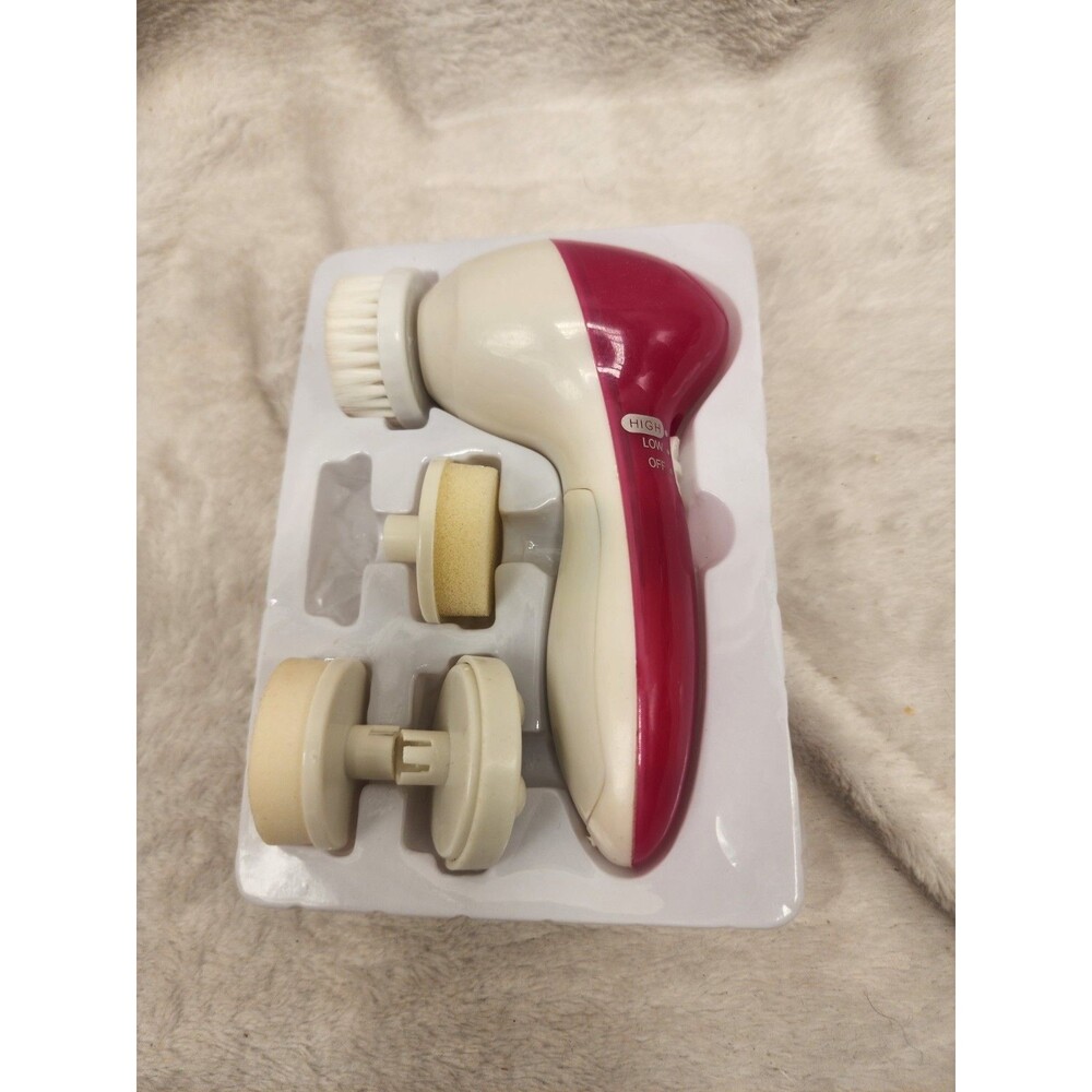 Pursonic Portable Facial Cleansing Brush Massager Combo Kit 2 speed 4 attachment